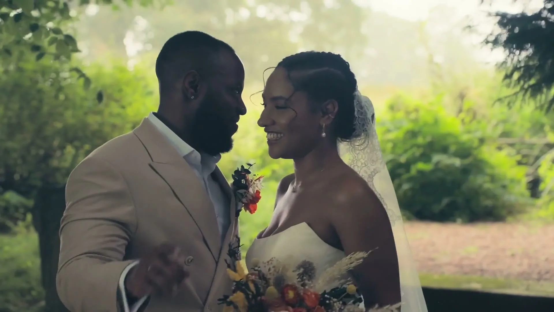 A couple during their ceremony