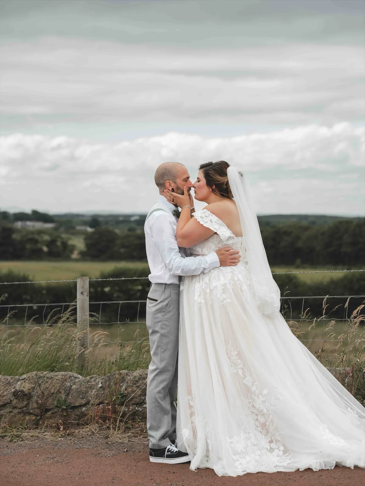 Couple portrait at golden hour