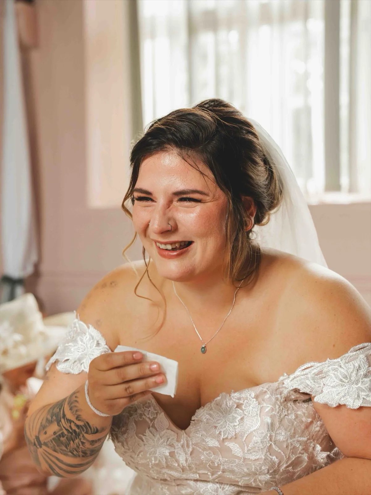 Emotional documentary wedding moment