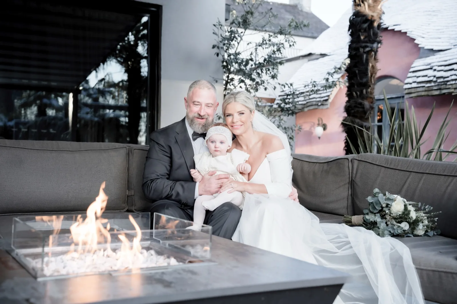 Guests celebrating at a Le Petit Château wedding