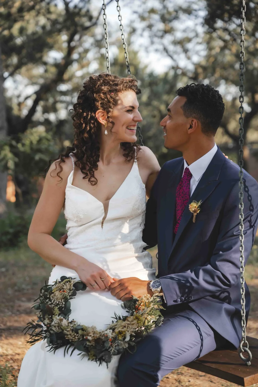 Candid wedding photography of the couple