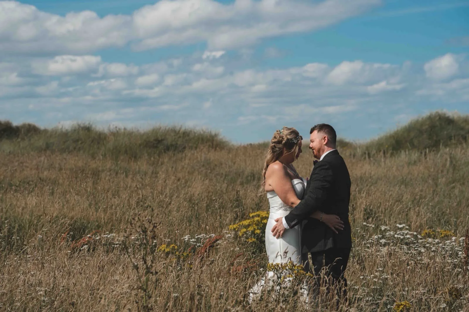 Couple portrait at golden hour