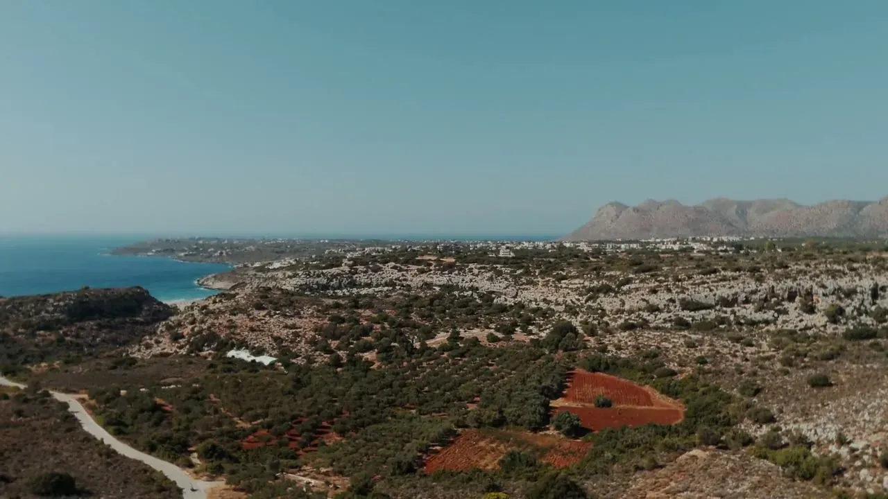 A couple on a clifftop seen from above