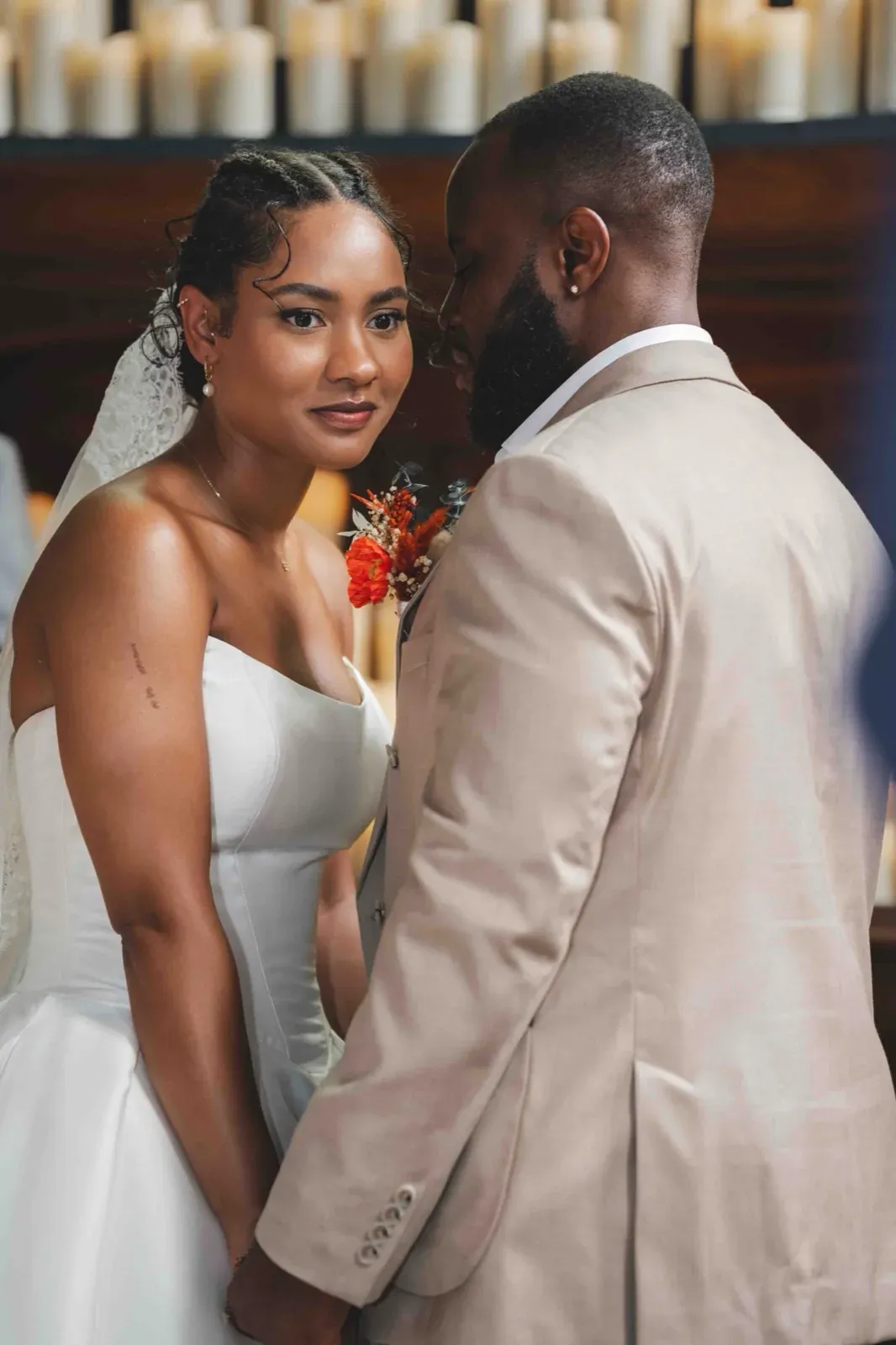 Couple portrait of Jas and Greg on their wedding day